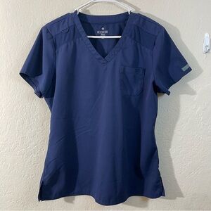 Med couture Touch Short Sleeve Scrub Top Women Medium Office Career Lightweight